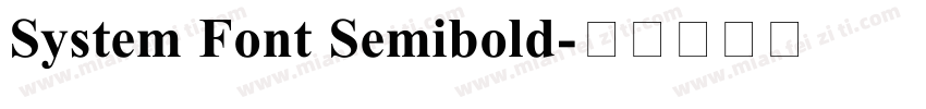 System Font Semibold字体转换